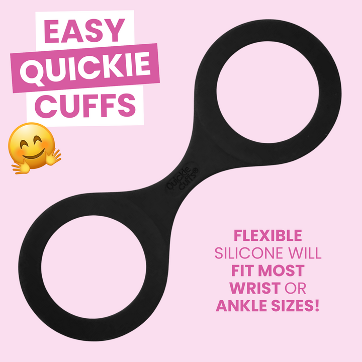 easy quickie cuffs flexible silicone will fit most wrist or angle sizes!