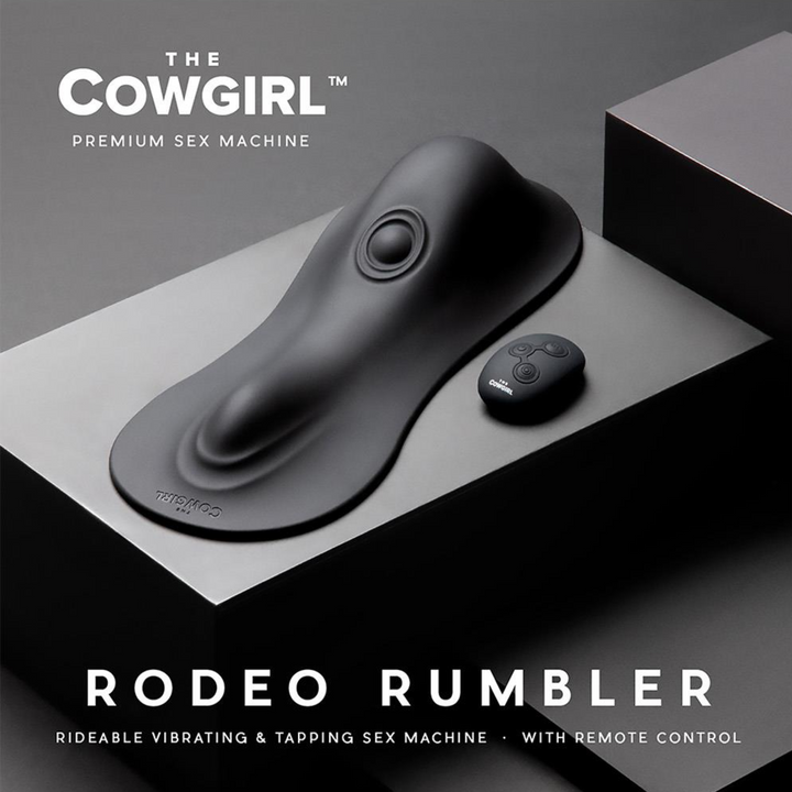 Cowgirl Rodeo Rumbler Grinding, Vibrating & Tapping Machine  - ridable vibrating, & tapping sex machine, with remote control 