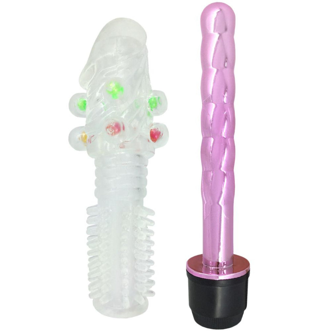 tickler sleeve and pinpoint dildo vibrator