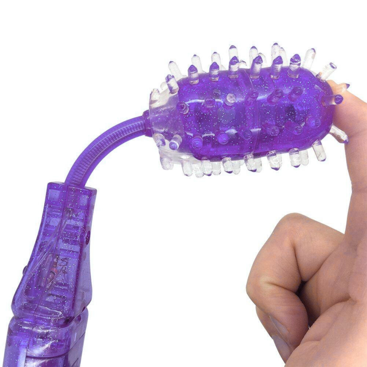hand bending purple 8 inch Clit Wand Vibrator Sex Toy 