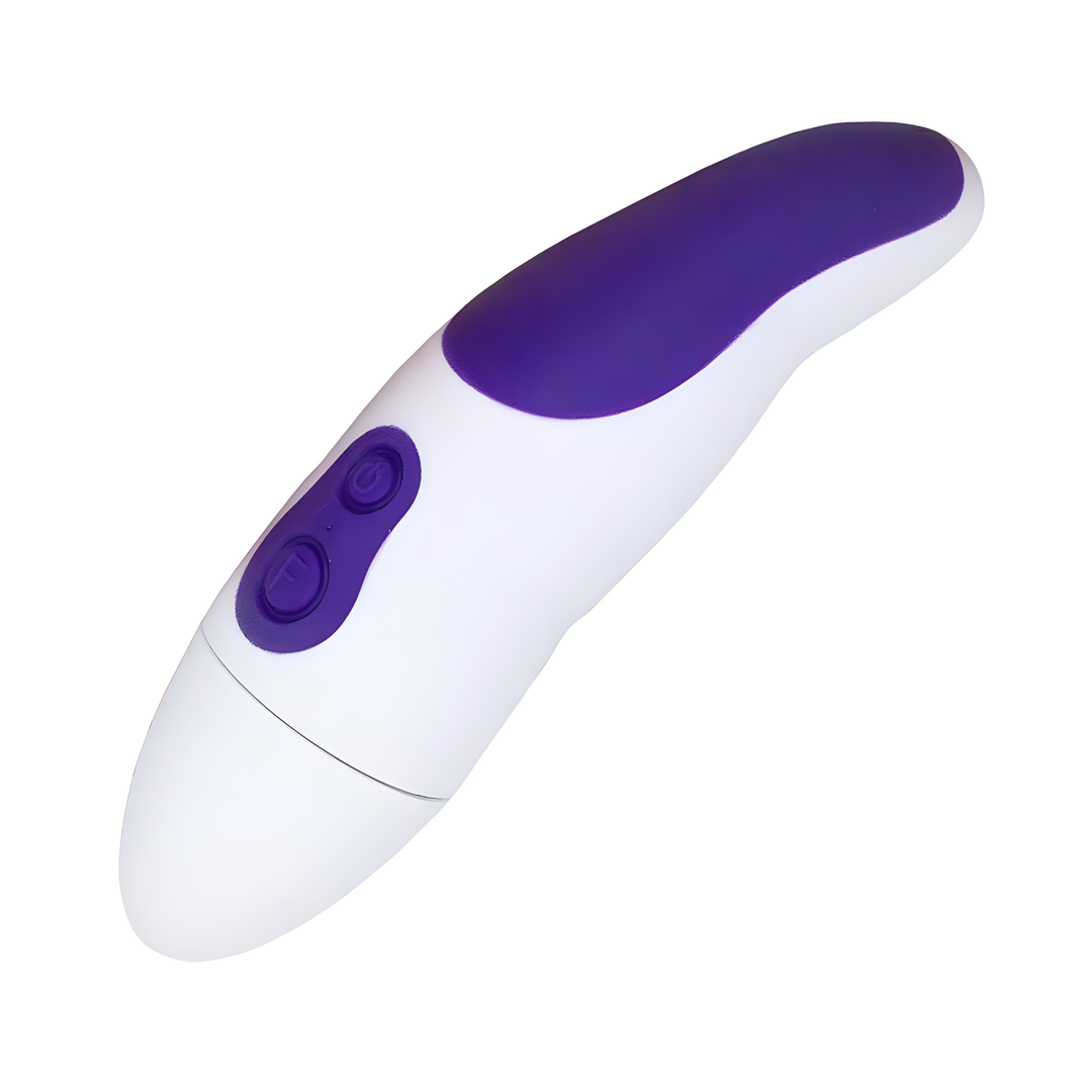 white and purple Curved Clitoral Massager 