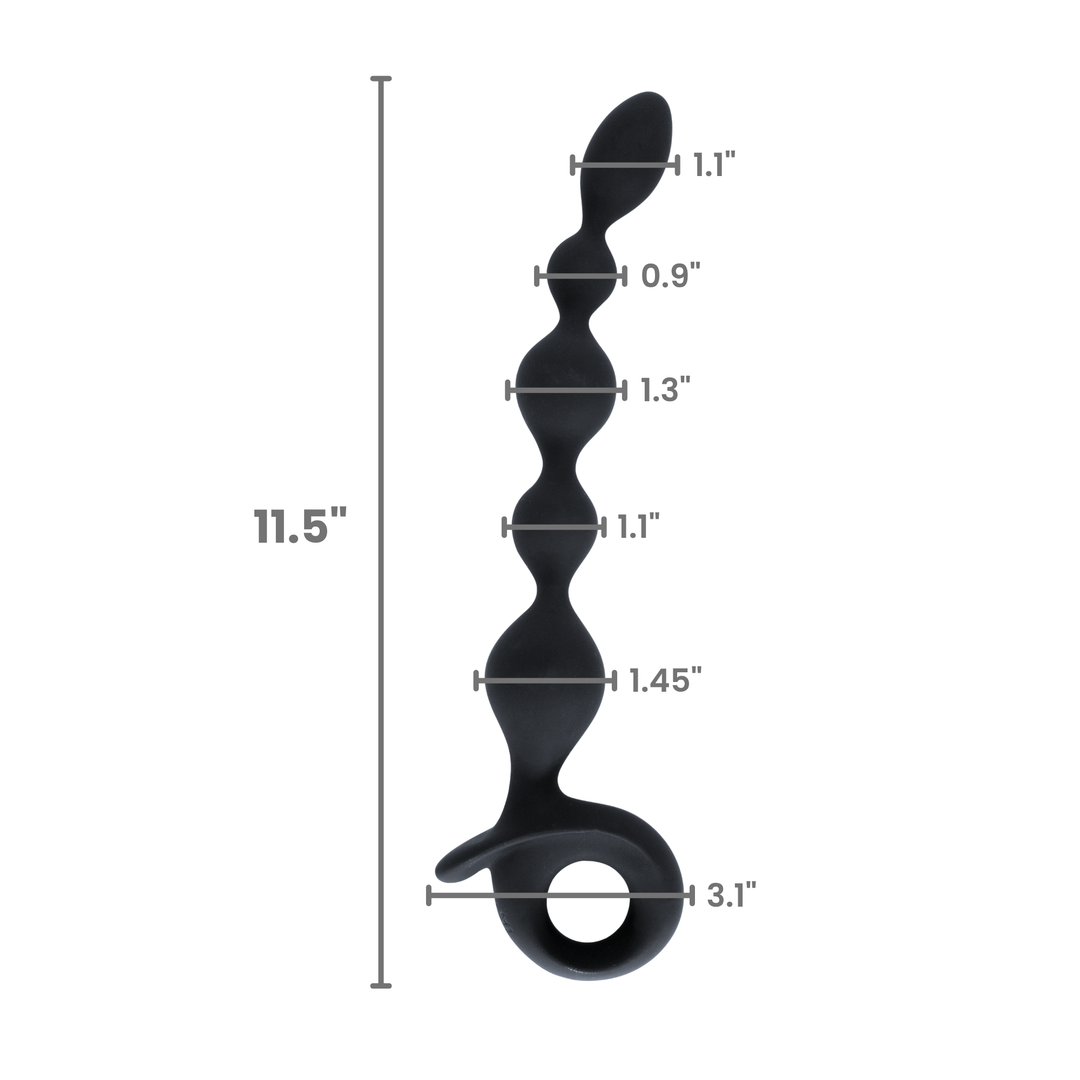 X-Long Vibrating Anal Beads dimensions 