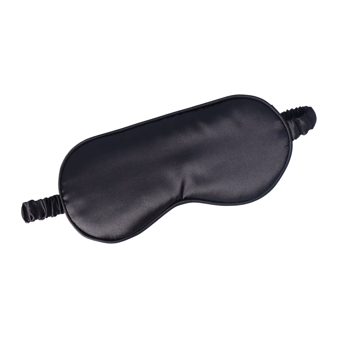 soft satin black eye mask 