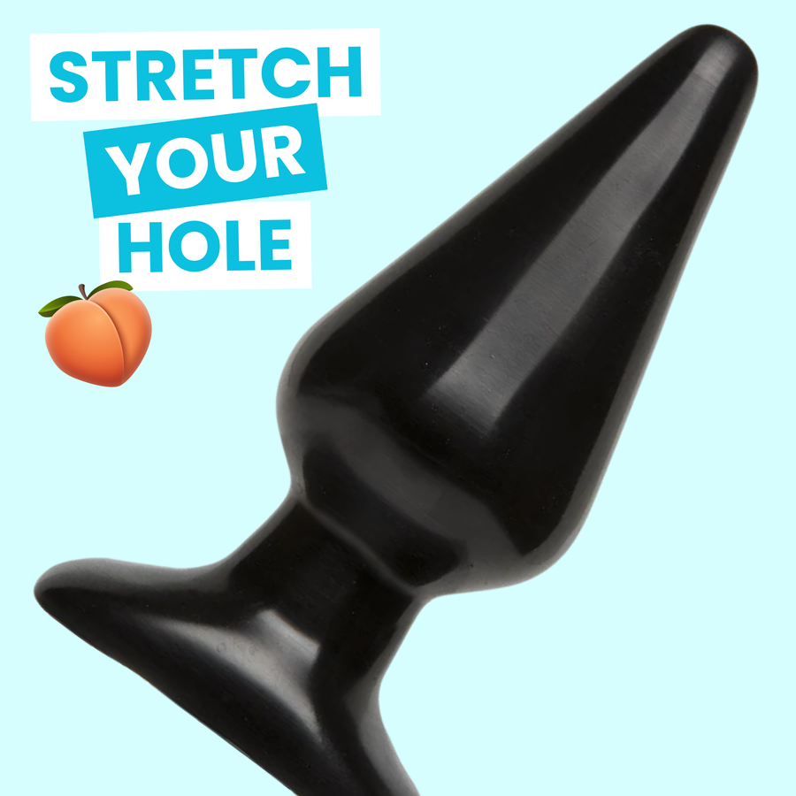 Large Tapered Butt Plug in black 