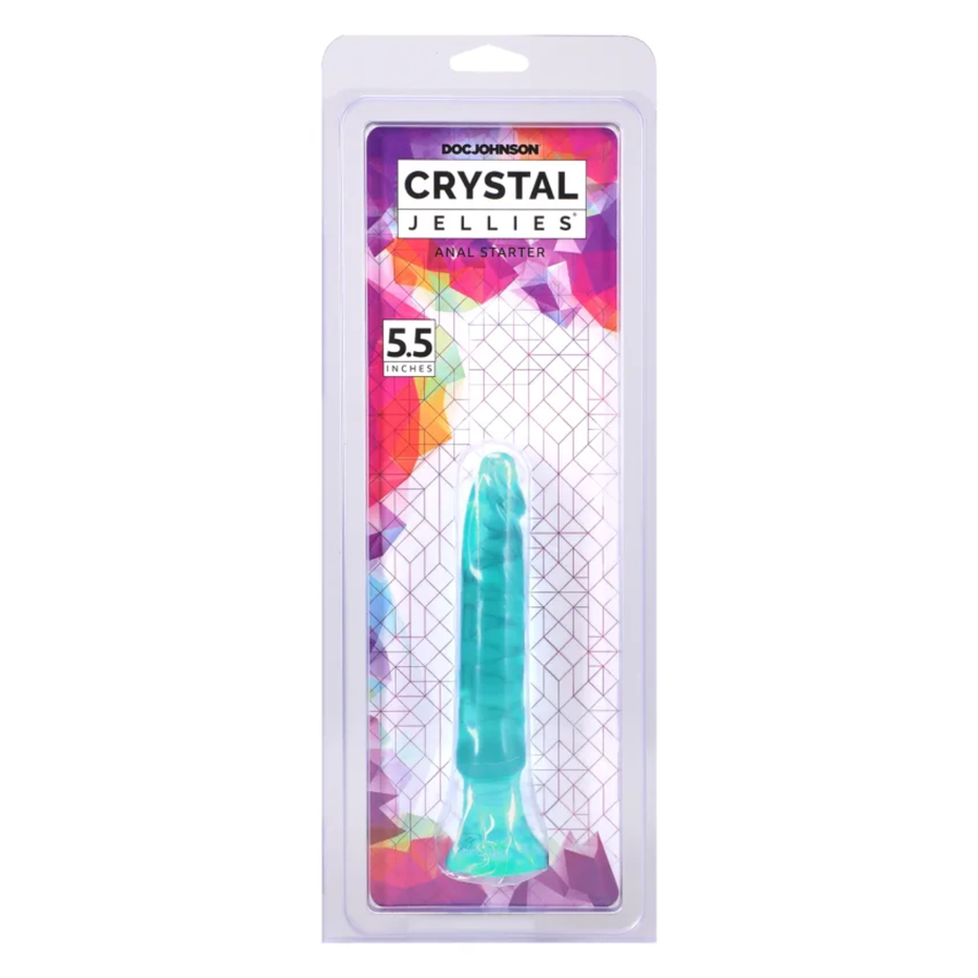 crystal jellies Doc Johnson Vivid Essentials in teal 5.5 inches 