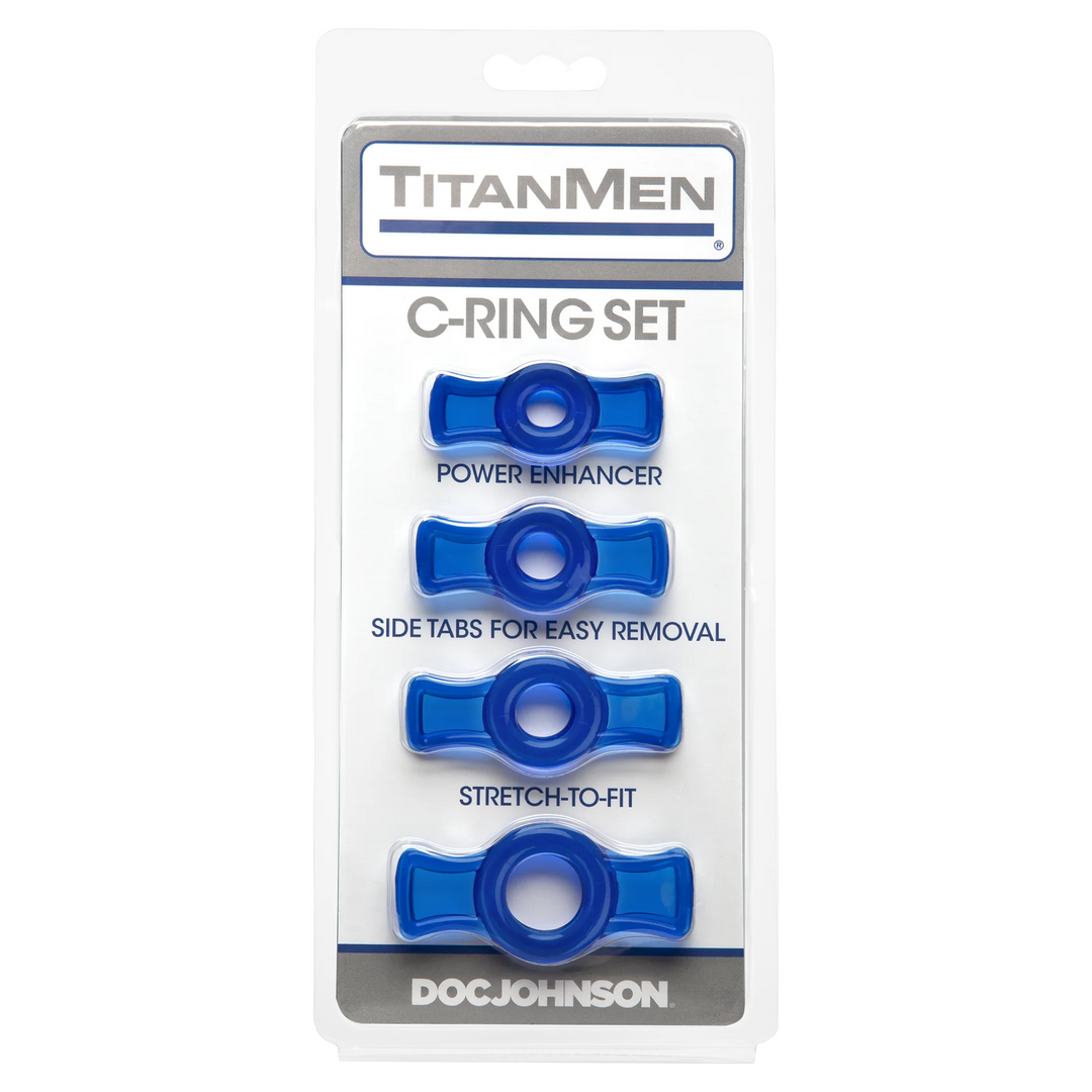 BLUE Packaging - TitanMen Tools Cock Ring Set - Male Sex Toys