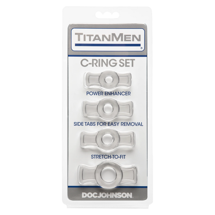 CLEAR Packaging - TitanMen Tools Cock Ring Set - Male Sex Toys
