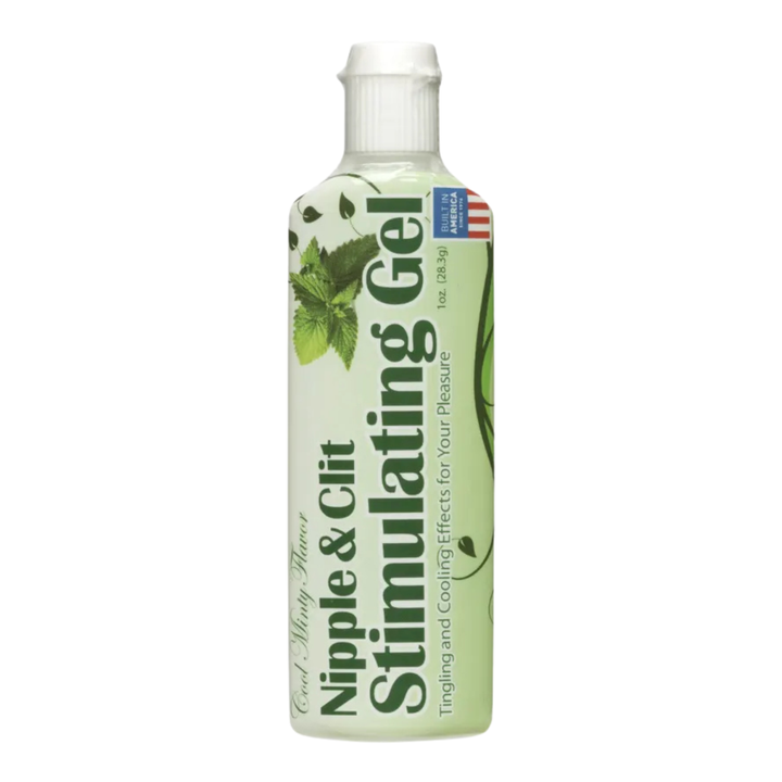 Bottle of Nipple & Clit Stimulating Gel on a white background