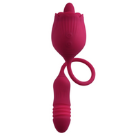 Rose and Bullet Connected by Flexible Silicone Cord