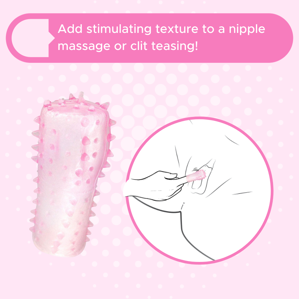 Add stimulating texture to a nipple massage or clit teasing!