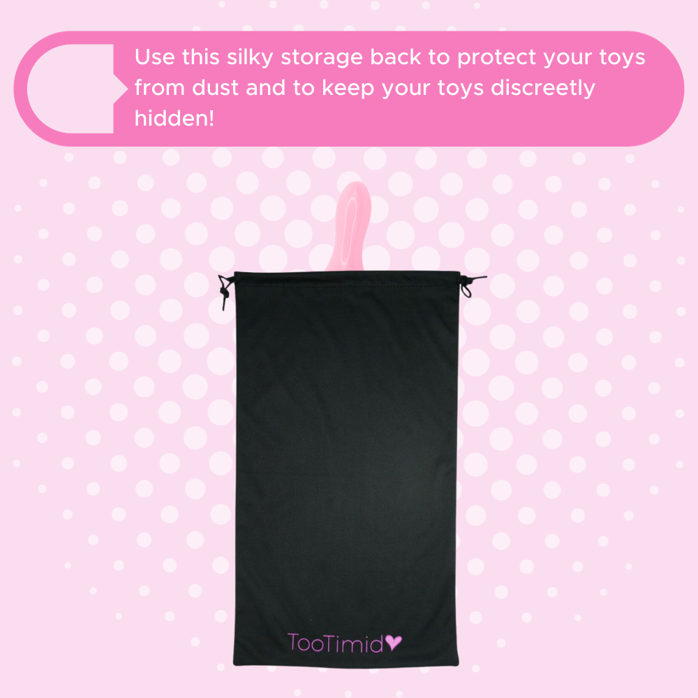Use this silky storage back to protect your toys from dust and to keep your toys discreetly hidden!