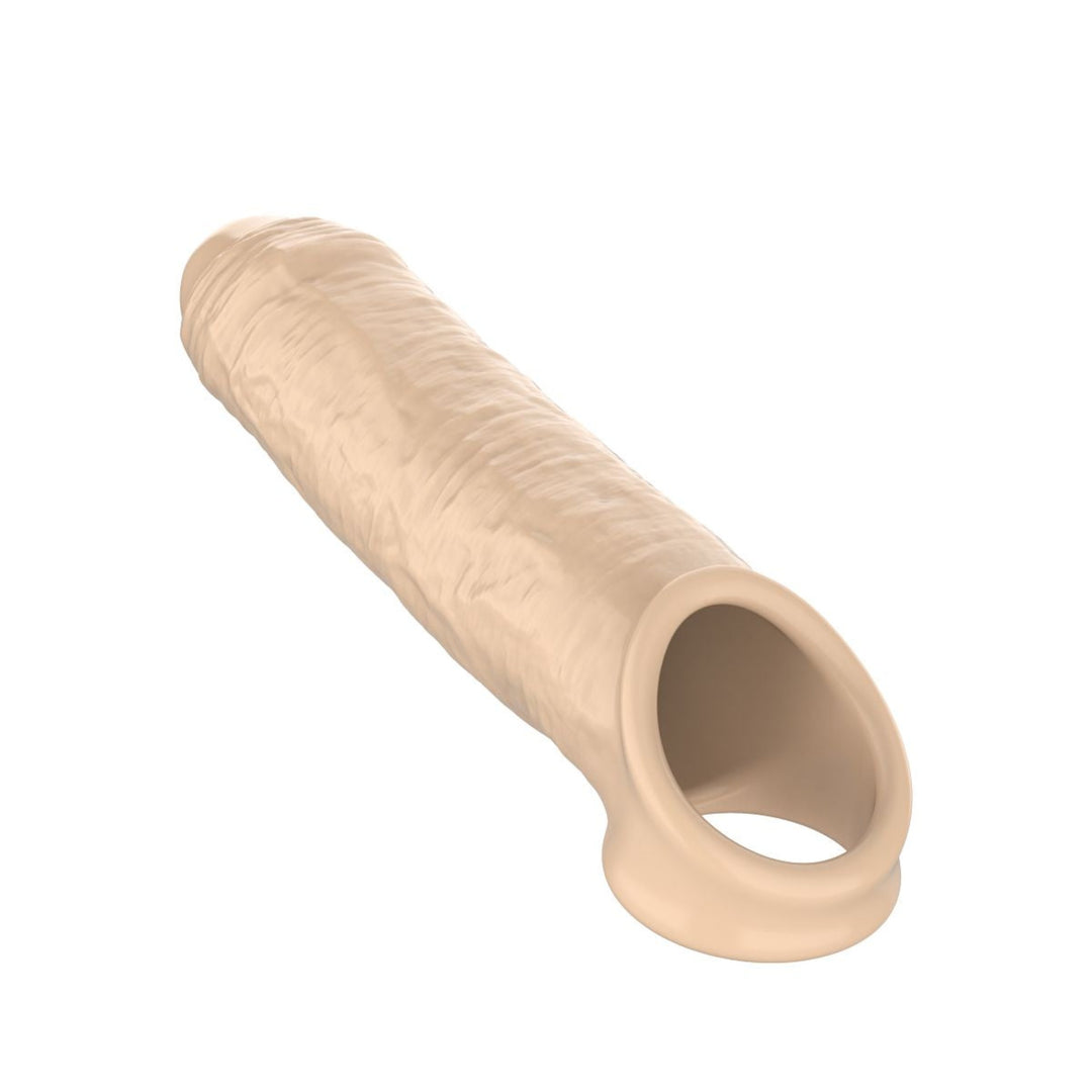 Back view beige uncut 1.5 Inch Penis Extender