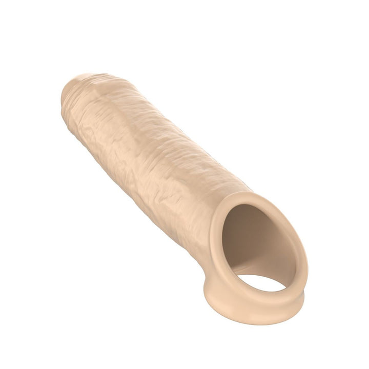 Back view beige uncut 1.5 Inch Penis Extender