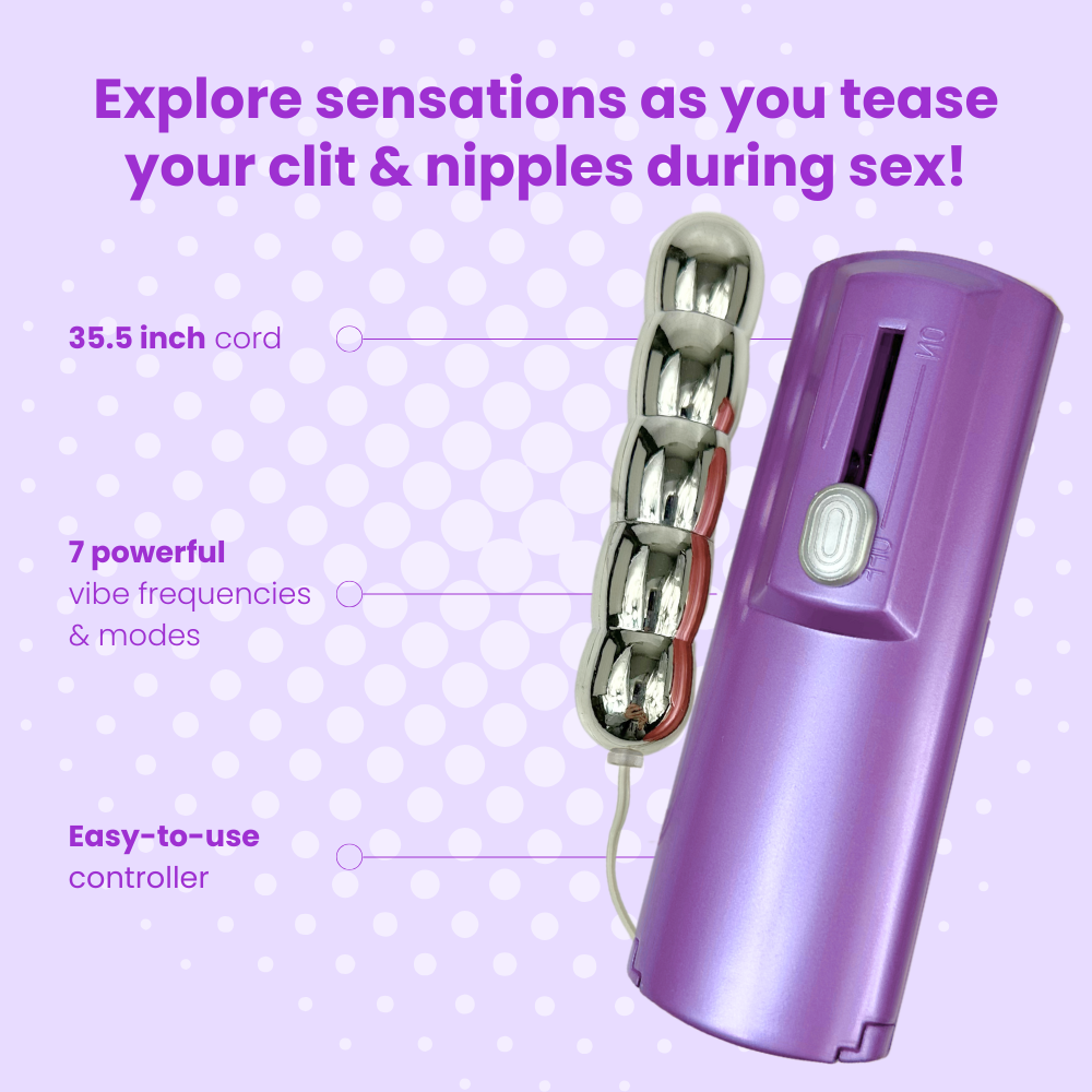 Explore sensations as you tease your clit & nipples during sex!