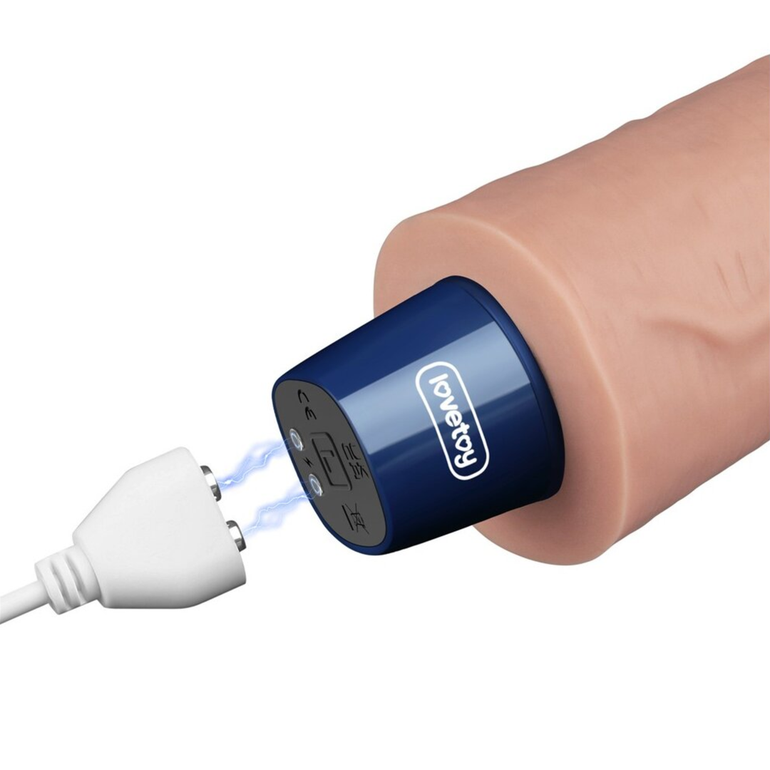 9.5 inch Real-feel Waterproof Rechargeable Vibrating Dildo USB rechargeable for endless play 