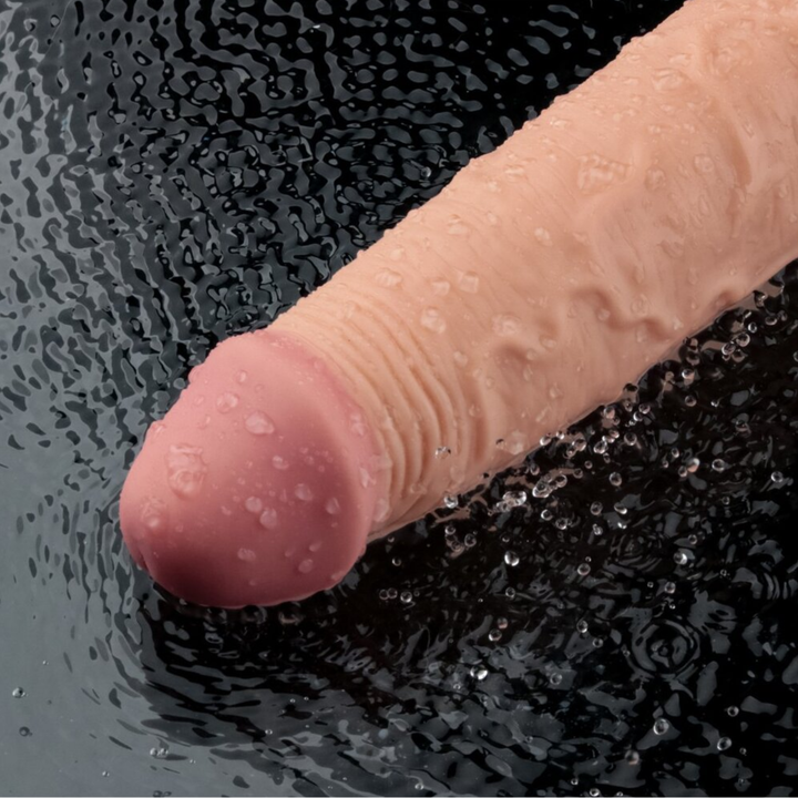 soft waterproof 9.5 inch Real-feel Waterproof Rechargeable Vibrating Dildo powerful vibrations 