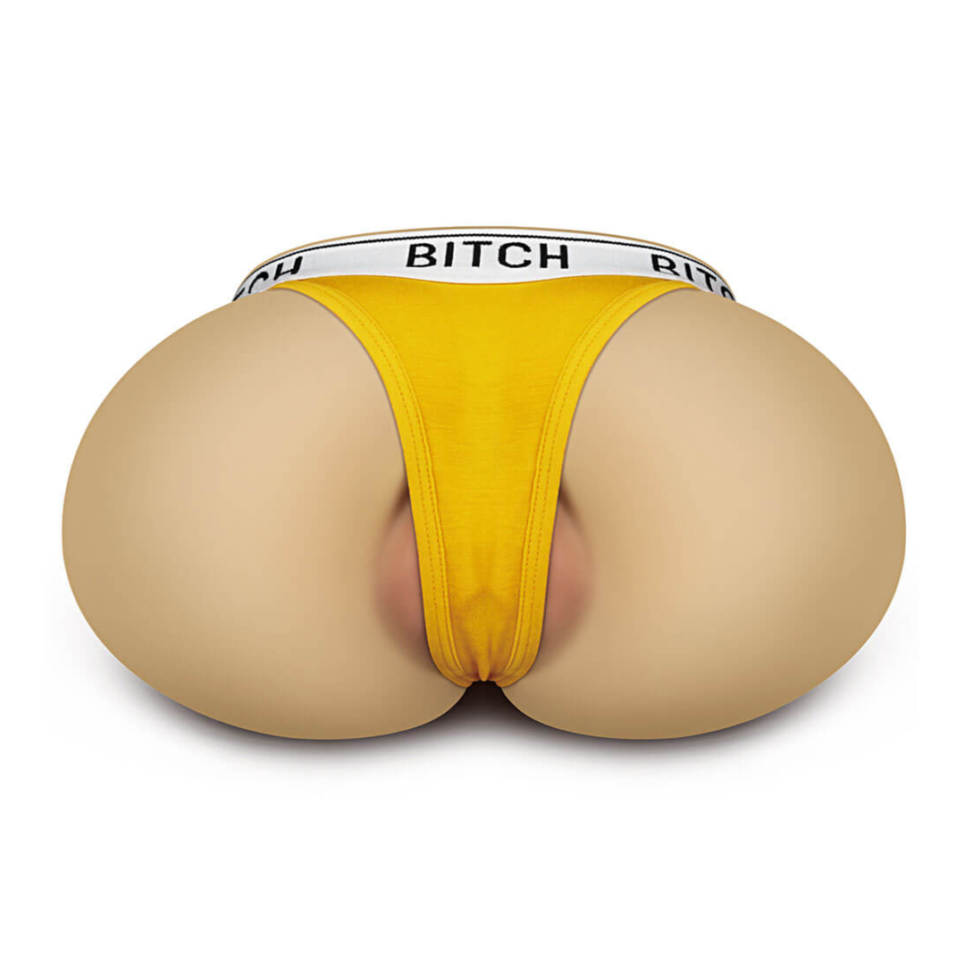 LoveToy male masturbator realistic sex doll thrust piece Streetgirl's 13 beige as seen with a thong