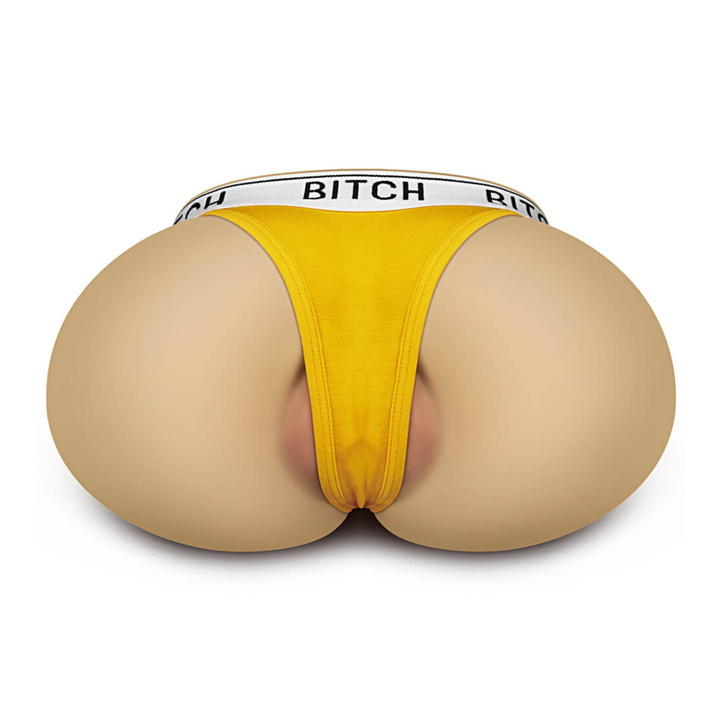 LoveToy male masturbator realistic sex doll thrust piece Streetgirl's 13 beige as seen with a thong