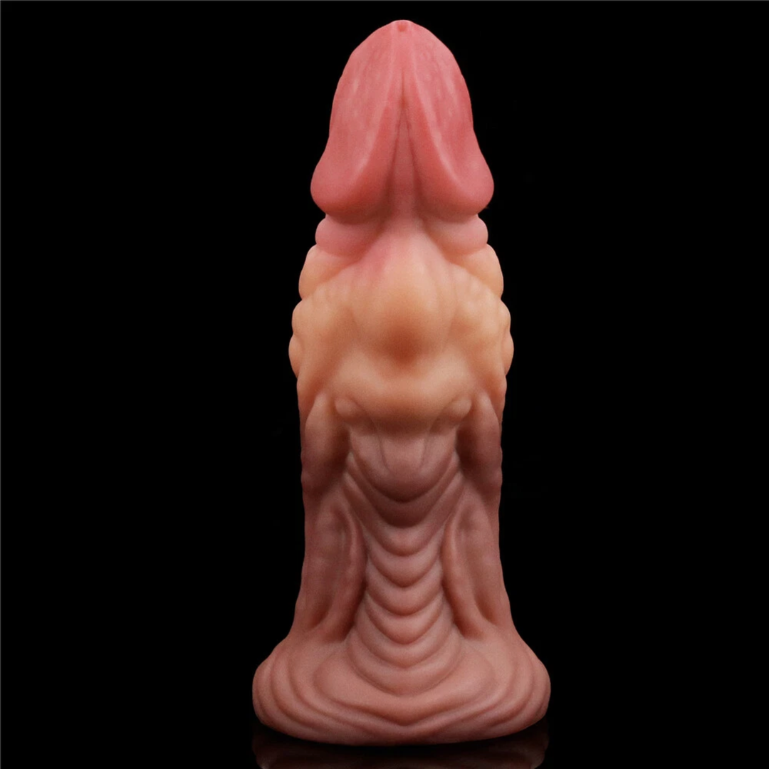 underside of Dual-Density Fantasy Cock layered Platinum Silicone Plug from Lovetoy 