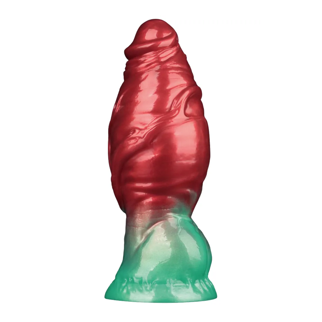 half inflated 7.5 inch Dual Density Silicone Inflatable Dildo 