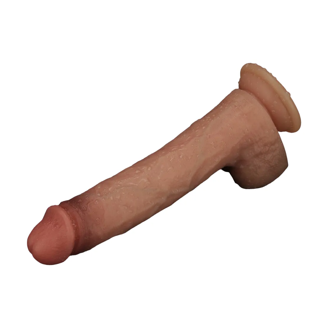 waterproof 9 inch Sliding Skin Pro Dual Layer Silicone Dildo 