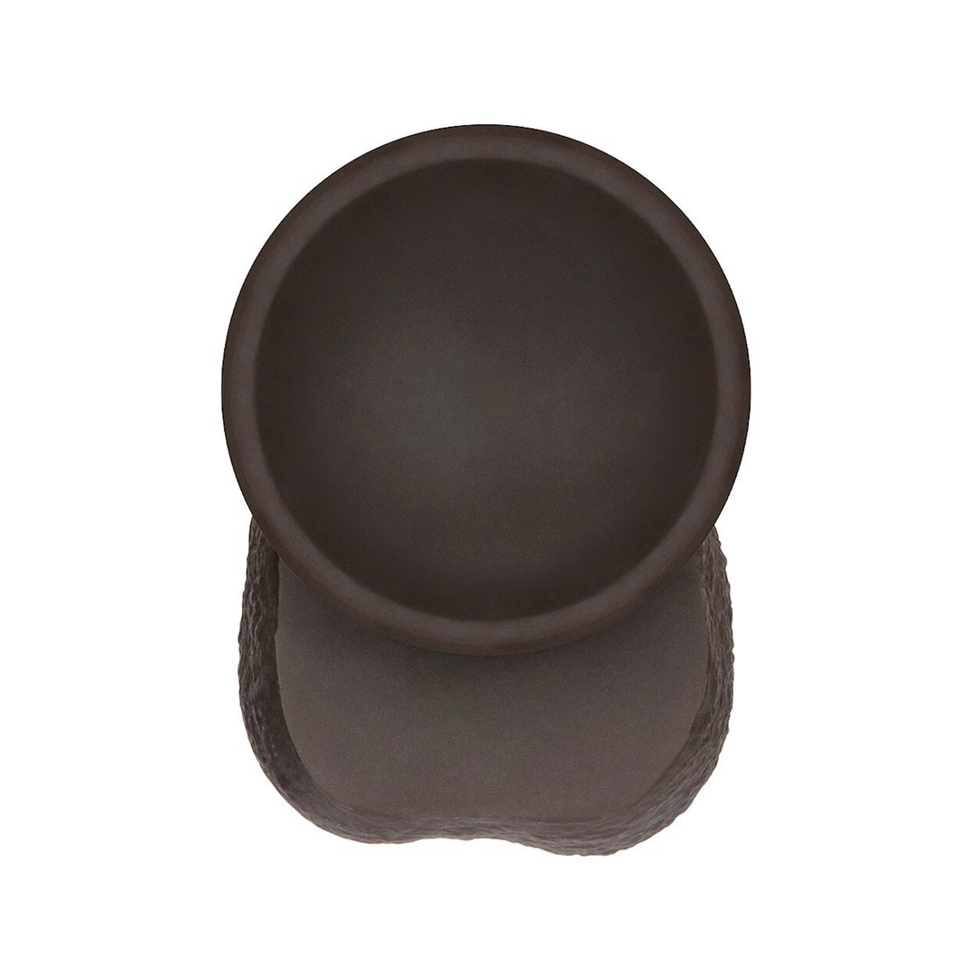 strong suction cup base from Sliding Skin Pro II Dual Layer Silicone dual density design dildo in black 