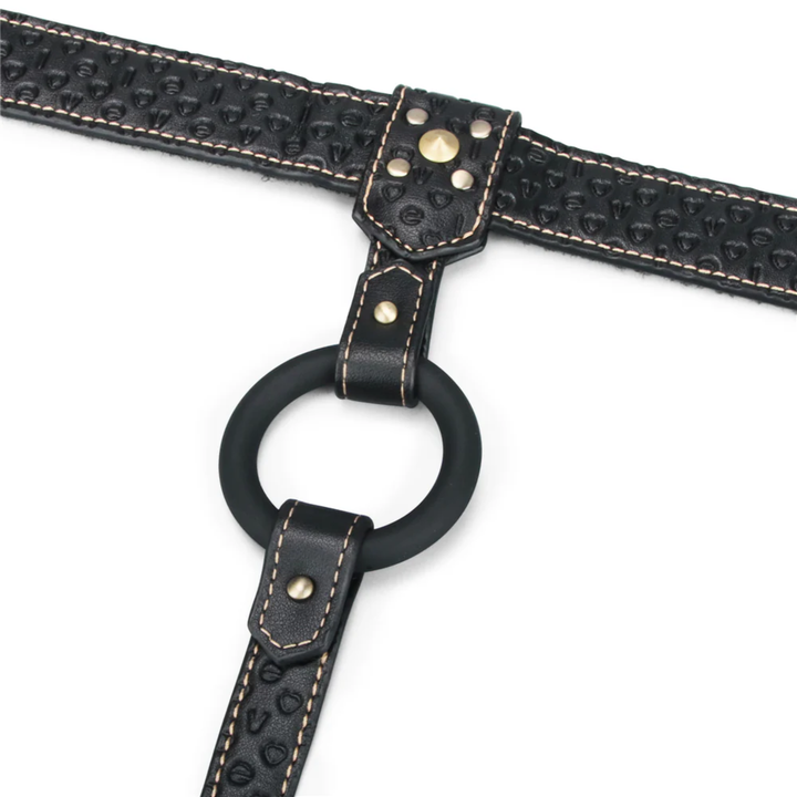 close up of o-ring from Rebellion Reign Strap-On Harness 