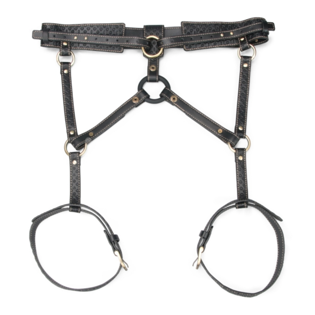 thigh straps from Rebellion Reign Faux Leather Full Body Harness 