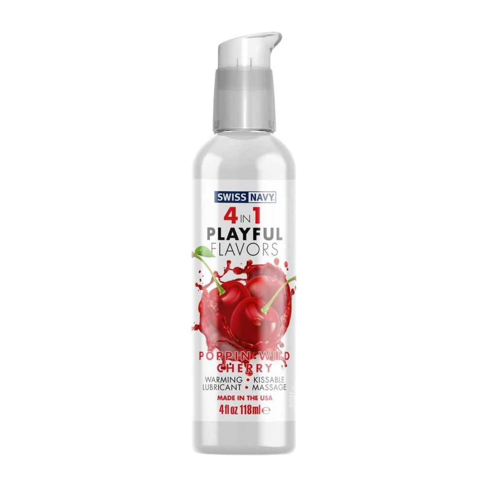 Swiss Navy 4-in-1 Flavored Lubricant Popping Wild Cherry