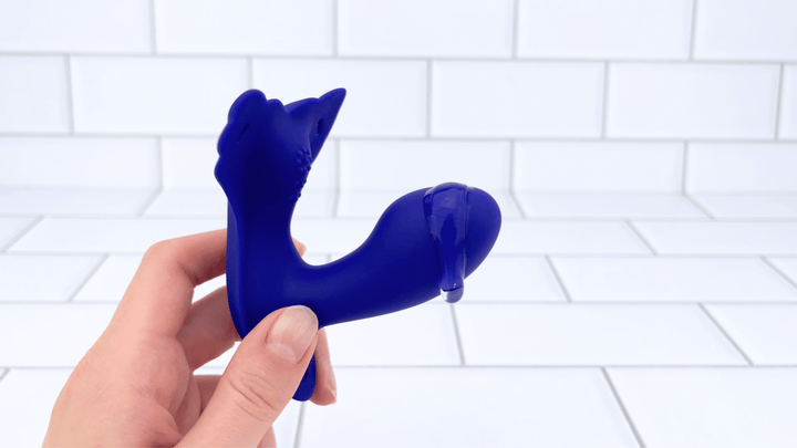 GIF of powerful vibrations from Undercover Lover - App-Controlled G-Spot & Clit Vibrator with Harness 