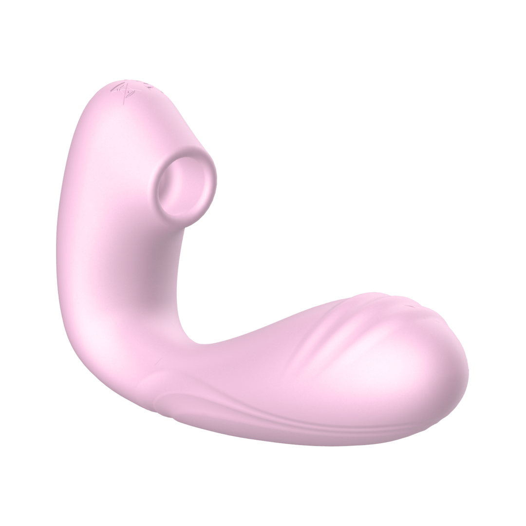 view of air pulse head from Duo Desire Wearable Air Pulse Clit and G-Spot Vibrator dual action vibrator 