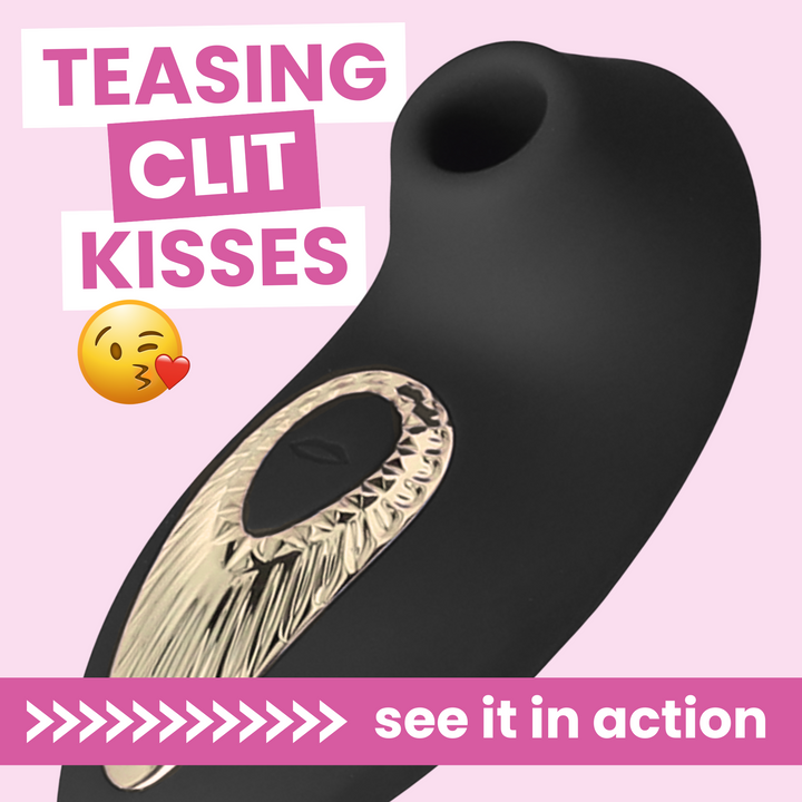 TEASING CLIT KISSES black luxury air-pulse adult toy see it in action 