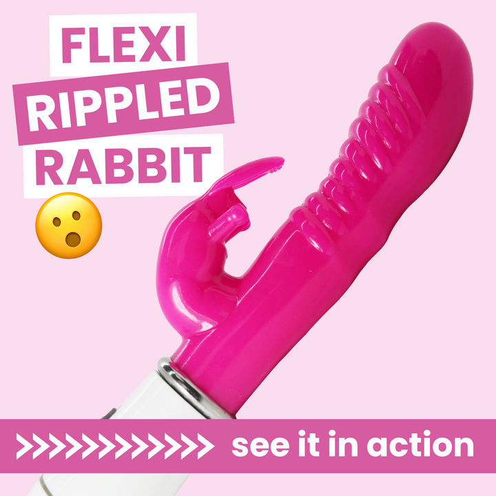Rippled Rabbit Vibrator. FLEXI RIPPLED RABBIT. see it in action 