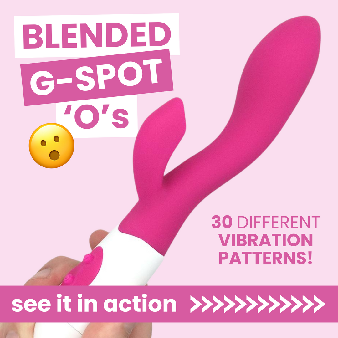 Dual Action Vibrator. BLENDED G-SPOT 'O'S 30 DIFFERENT VIBRATION PATTERNS. see it in action