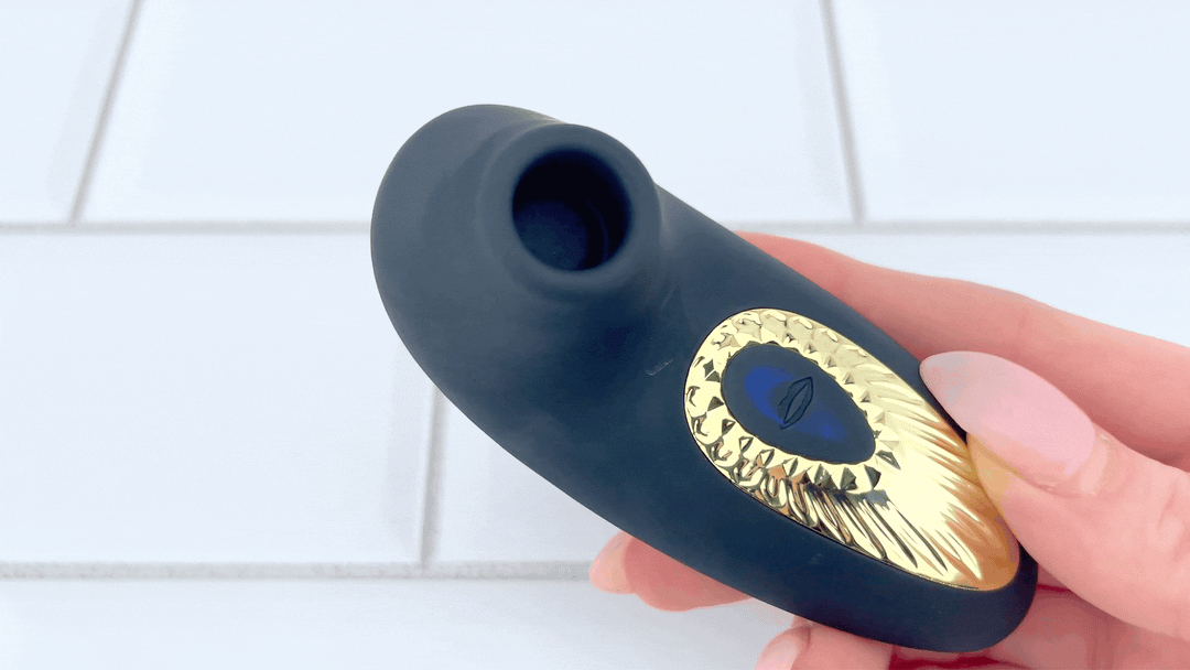 GIF of The Air Affair Clitoral Air Pulse Stimulator close up of product in full motion
