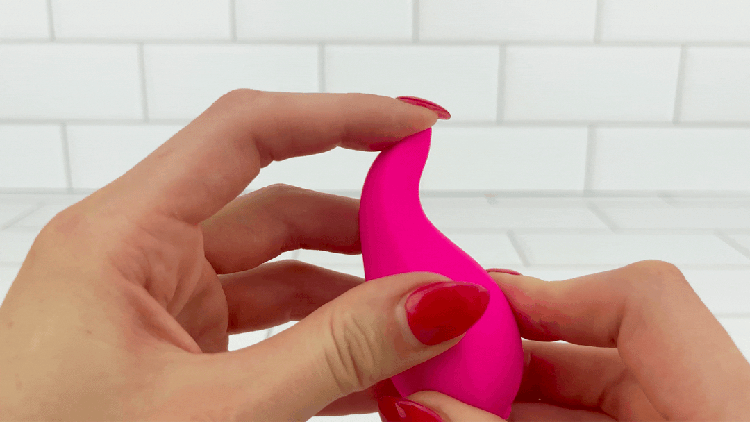 GIF of The Flutter Bullet being bent with finger to show texture 