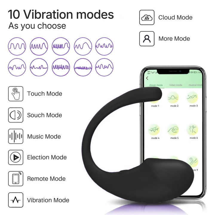 Black or Red App-Controlled Vibrating Egg - Perfect for Long-Distance Lovers!