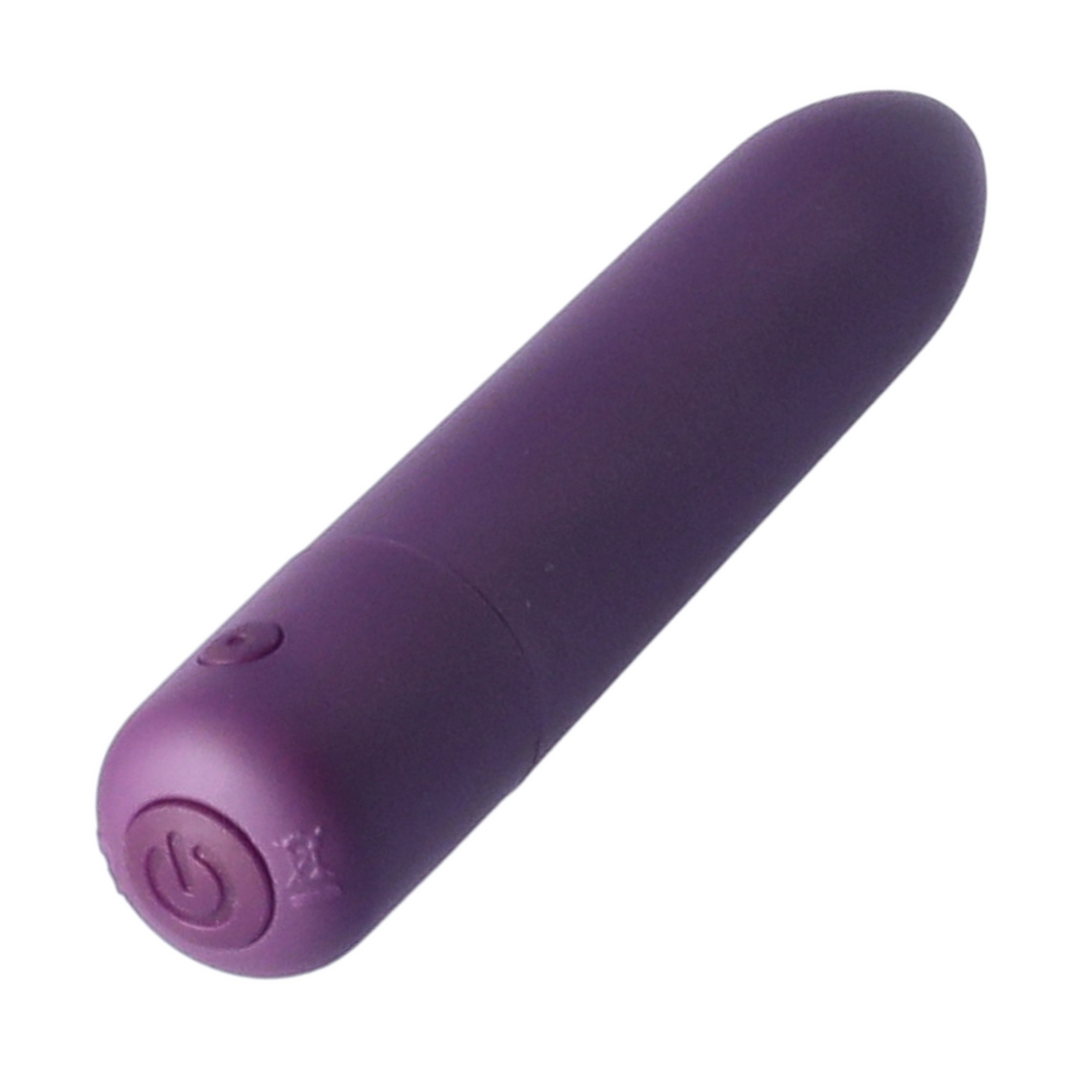 Rechargeable Bullet Vibrator view of power button and pin charging port 