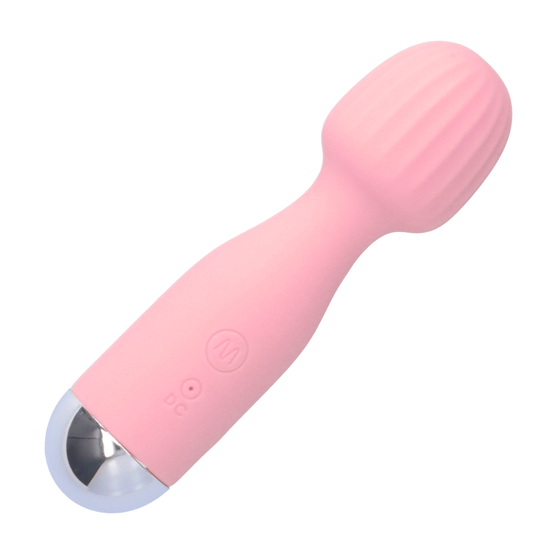 pink Mini Silicone Rechargeable Massage Wand
