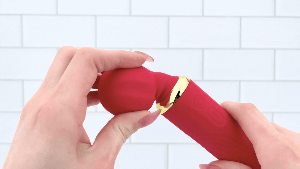 GIF of head of massager bring flexed back and forth
