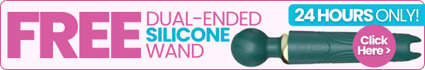 Promotional banner for a free dual-ended silicone wand offer, with text and a product image. 24 hours only