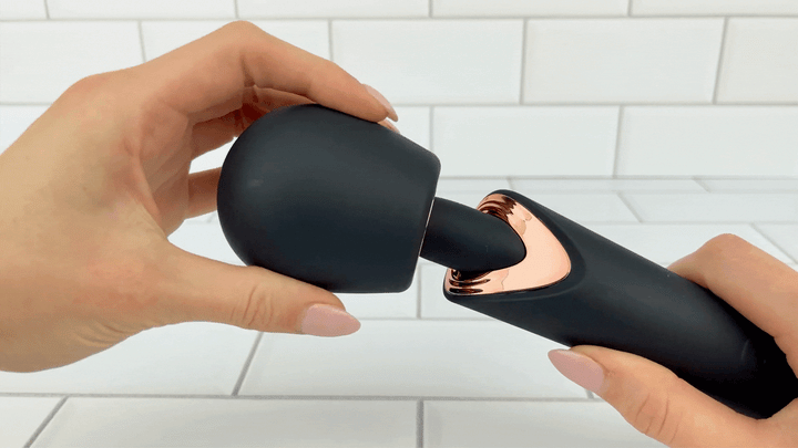 GIF of head from Big Size Wand being flexed TooTimid luxury wand for adults 