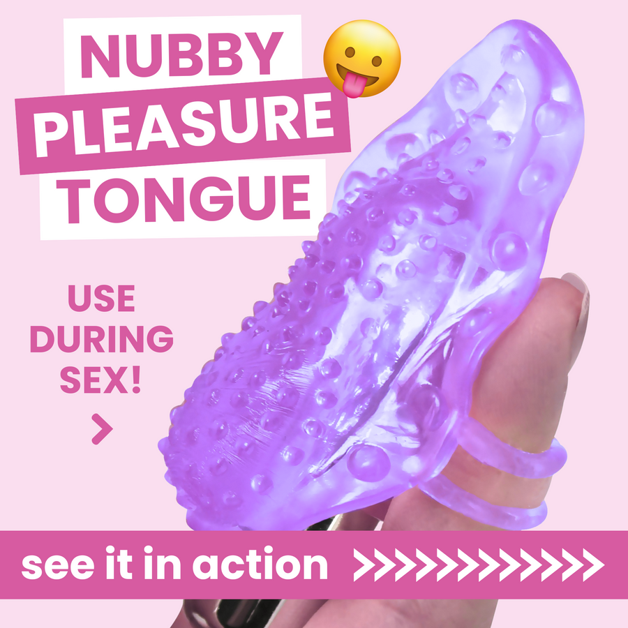 Purple NUBBY PLEASURE TONGUE USE DURING SEX! > see it in action >>>>>>