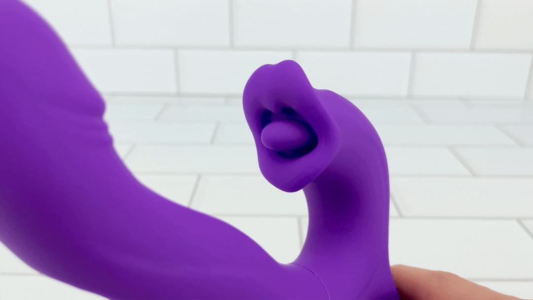 GIF of Flapping Vibrator with licking tongue moving at slower pace 