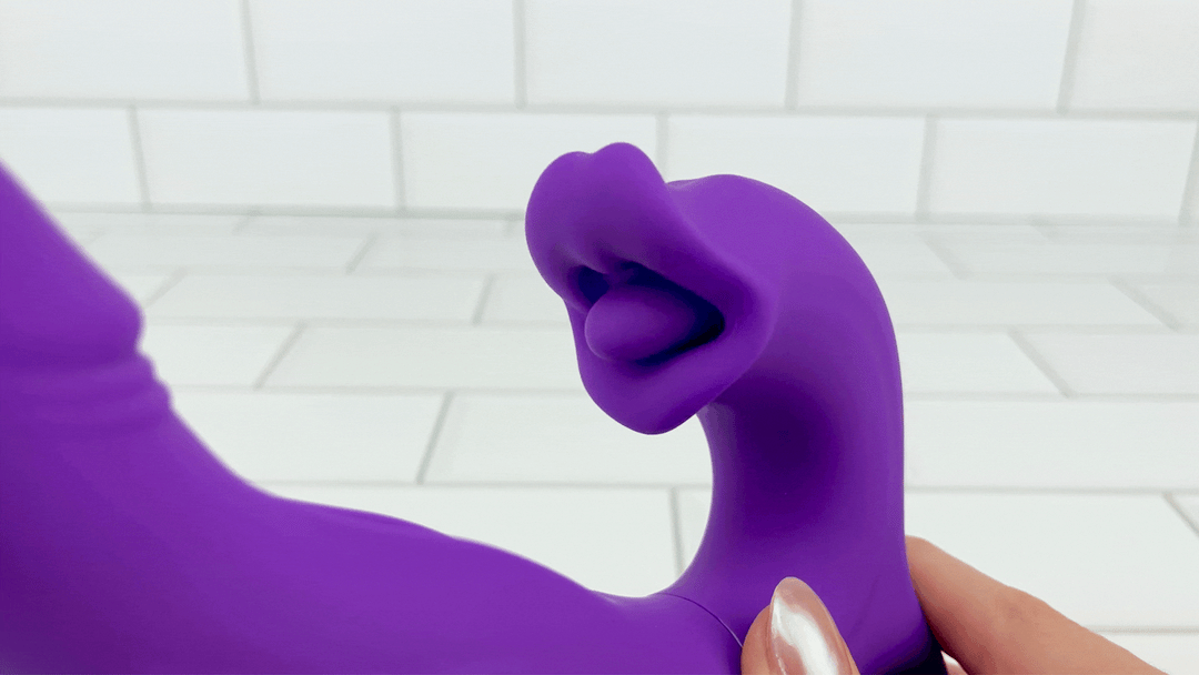 GIF of Flapping Vibrator with licking tongue moving at faster pace 