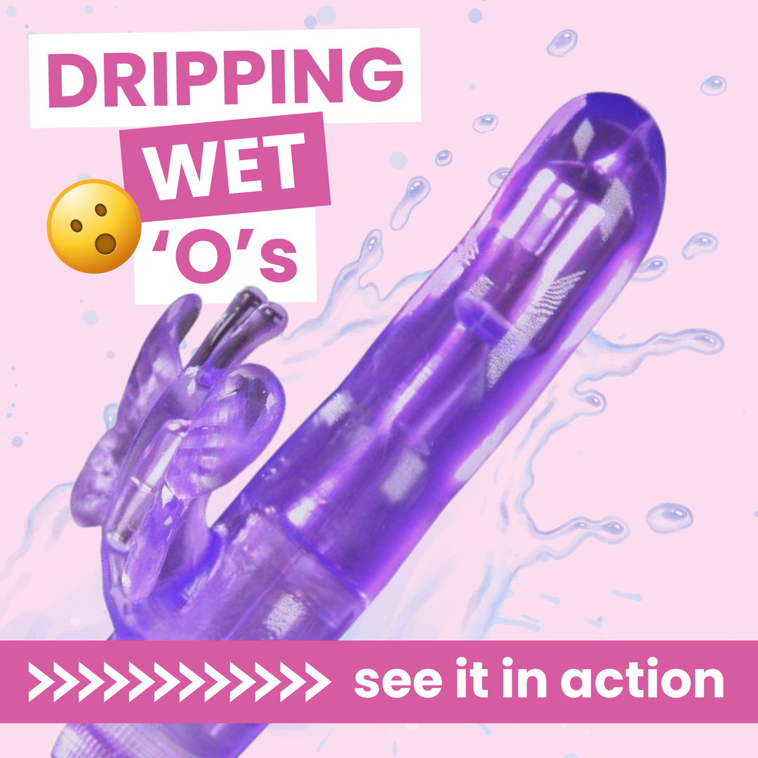 Dual Action Butterfly Vibe dripping wet 'o's see it in action 