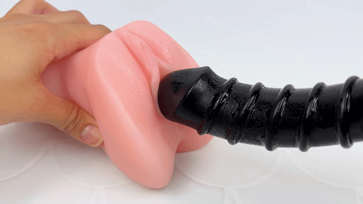 Ringed Silicone Vibrating Power Dildo: Mind Blowing G-Spot & P-Spot Orgasms!