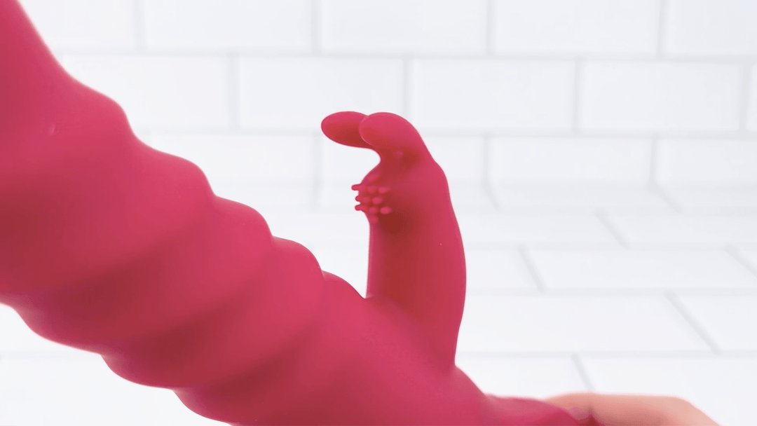 Rippled Thrusting Rabbit Vibrator - Feel The Rippled Shaft Massage Your Inner Walls!
