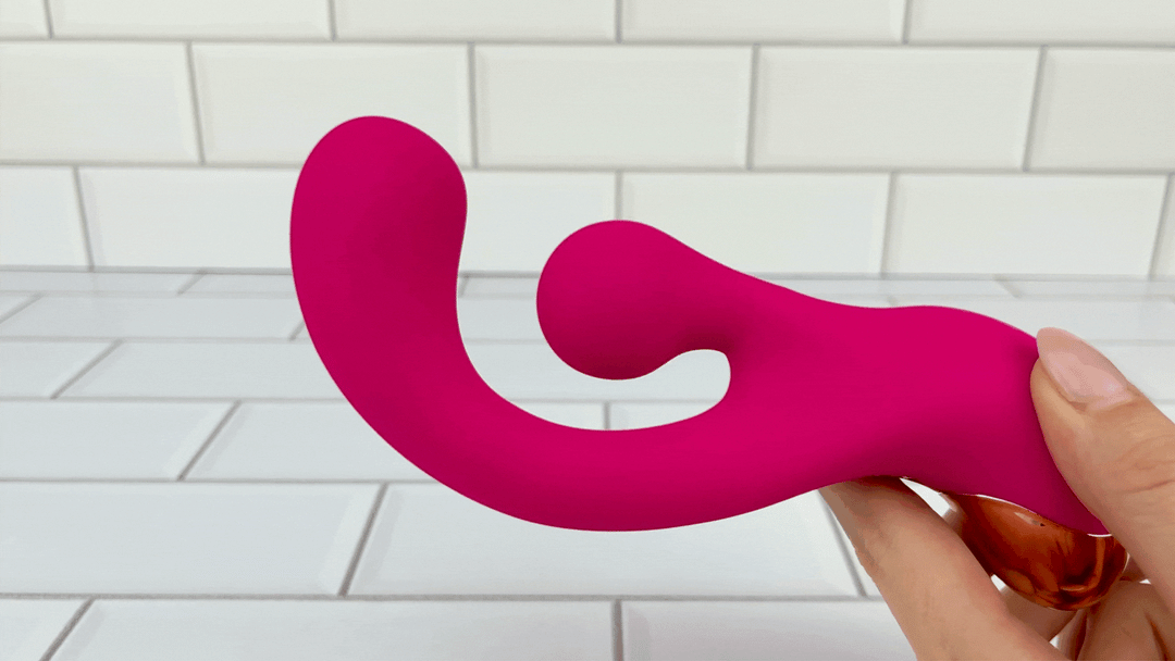 GIF of Rotation Clitoris G Spot Vibrator full product in motion 