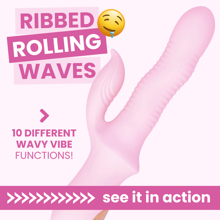 Rolling Wave-Action Rabbit RIBBED ROLLING WAVES 10 DIFFERENT WAVY VIBE FUNCTIONS! see it in action 